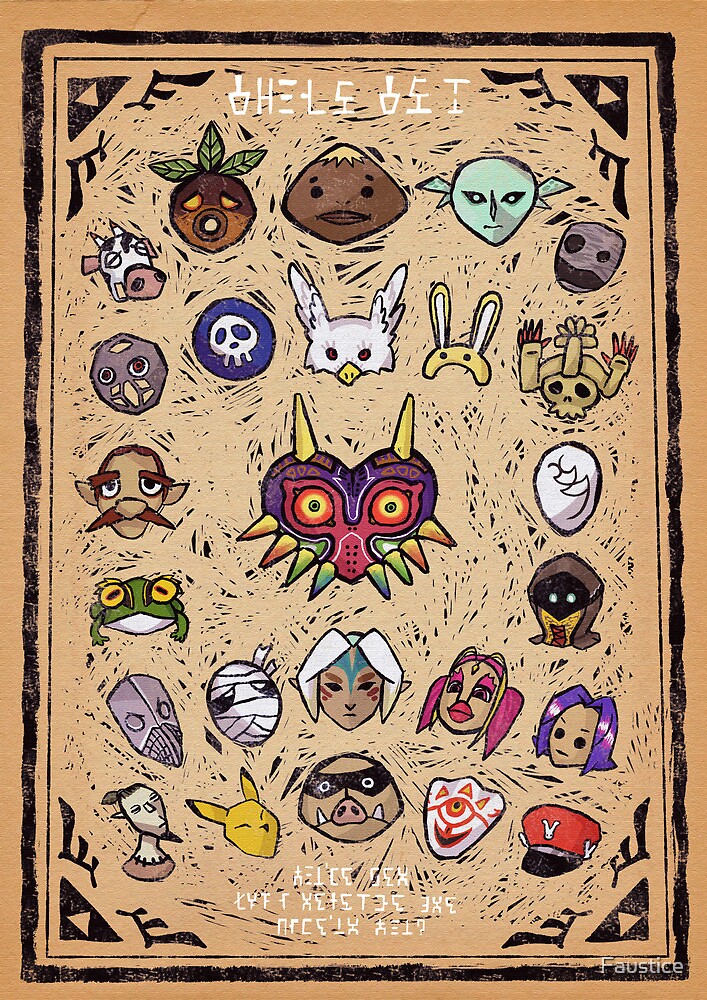 "Majora's Masks" by Faustice Redbubble