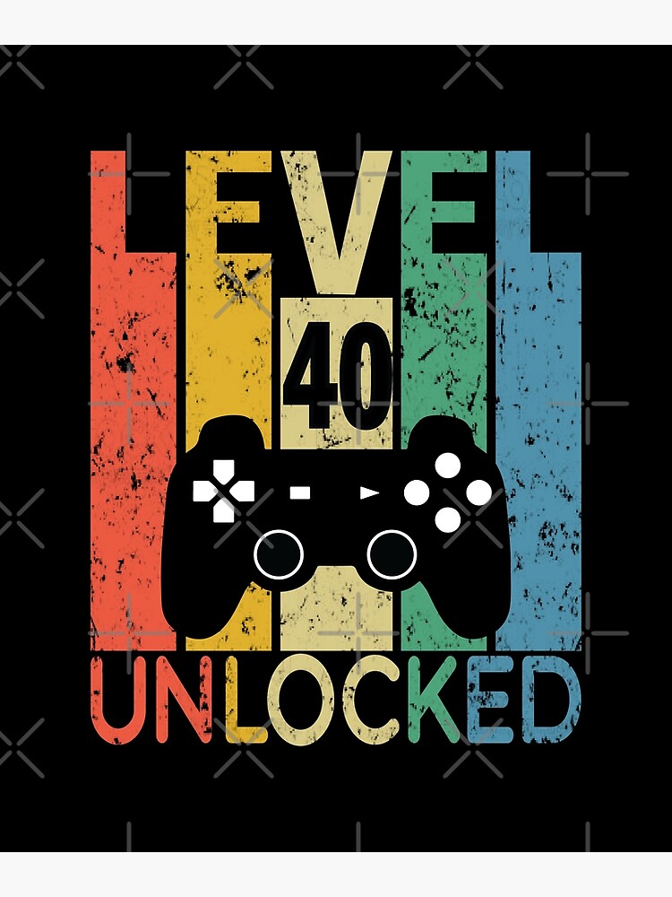 Level 40 Unlocked Gamer 40th Birthday Gift Greeting Card for Sale by  Alfalfalfa90