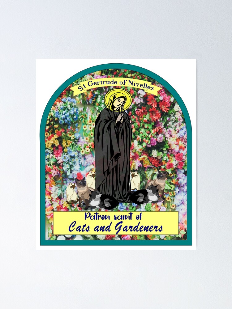 St Gertrude of Nivelles patron saint of cats