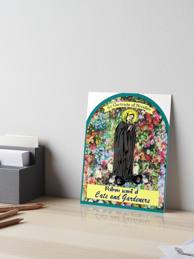 St Gertrude of Nivelles patron saint of cats