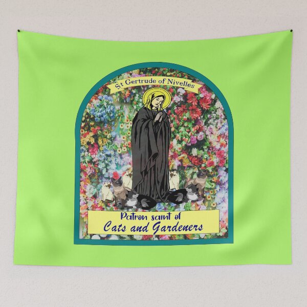 Item preview, St Gertrude of Nivelles patron saint of cats designed and sold by fil00.