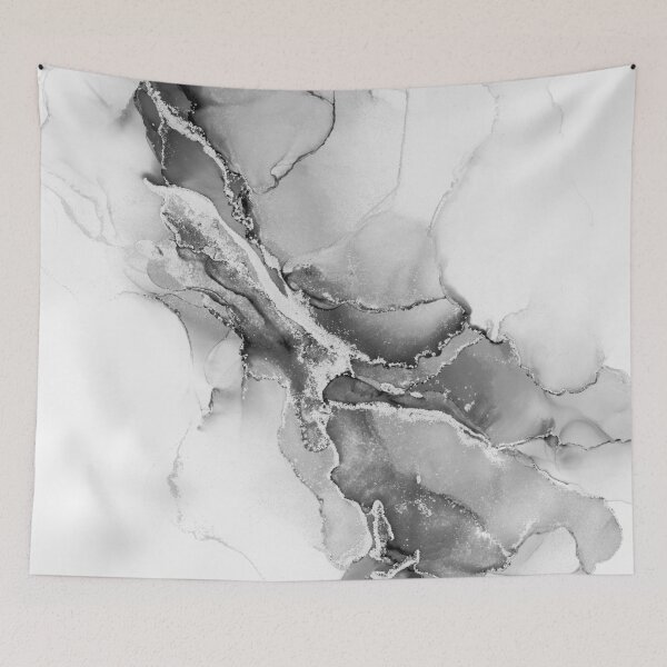 Item preview, Silver Lightning Storm Abstract Ink Art designed and sold by Olga Shvartsur.