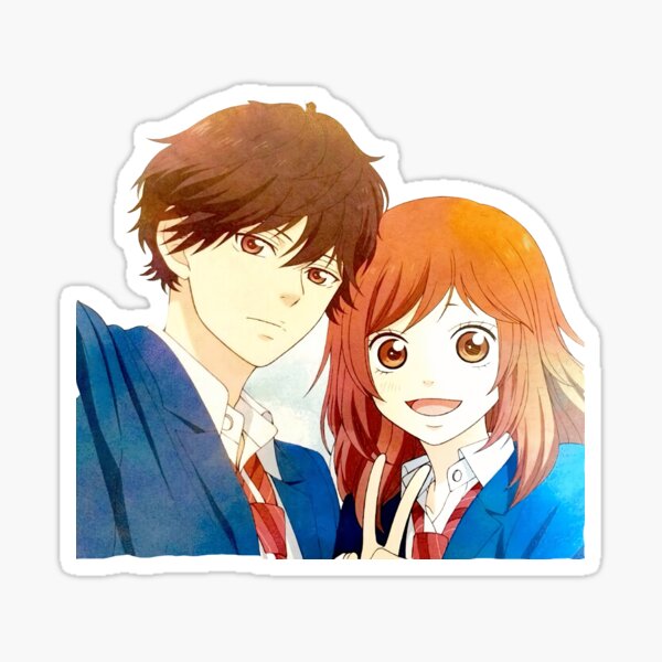 Futaba & Kou ( Ao Haru Ride ) Blue Spring Ride Sticker by babydollmerch