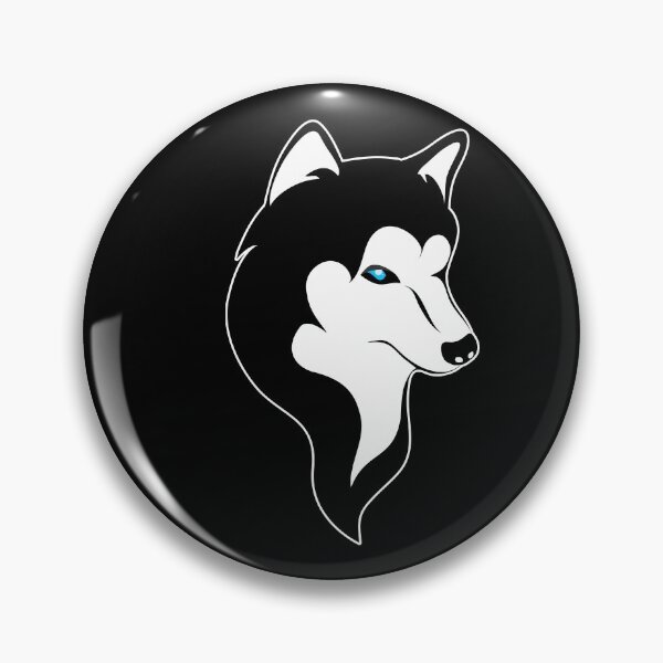 Artikelvorschau, Süßer Husky Comic Style schwarz weiß entworfen und verkauft von MyREDBlack.