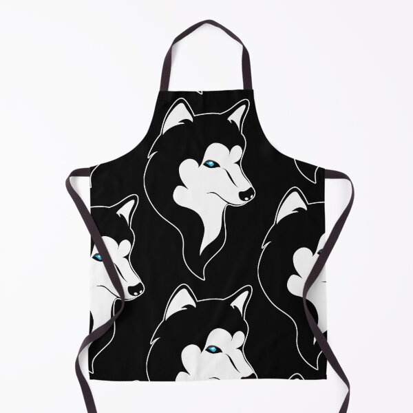 Item preview, Sweet husky comic style cartoon black white designed and sold by MyREDBlack.