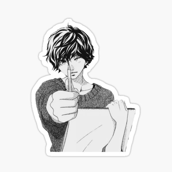 Ao Haru Ride - Futaba Yoshioka & Kou Mabuchi  Sticker for Sale by balvrz