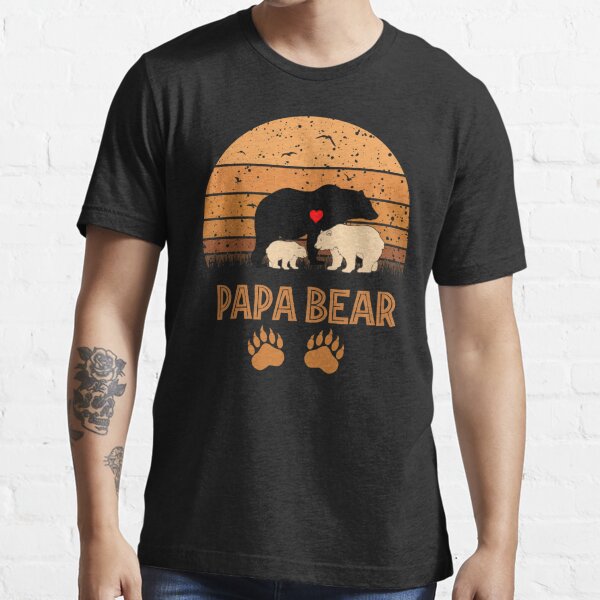 Papa bear T Shirt Vintage Daddy Wildling Father's Day Dad Men Cotton T –  UltimateShirtsStore