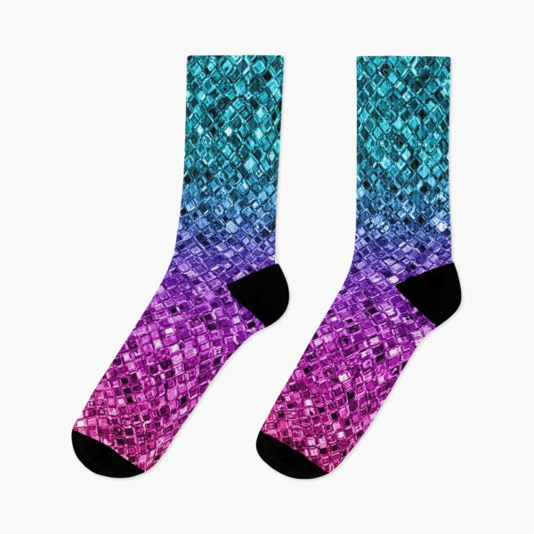 Aperçu de l'œuvre Teal Purple Pink Gradient Faux paillettes scintillantes créée et vendue par WOW TeesAndThings.