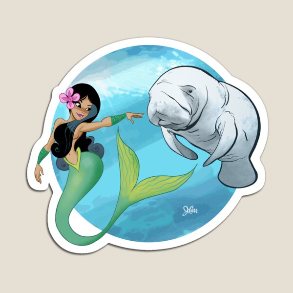 The Mermaid and the Manatee! Magnet