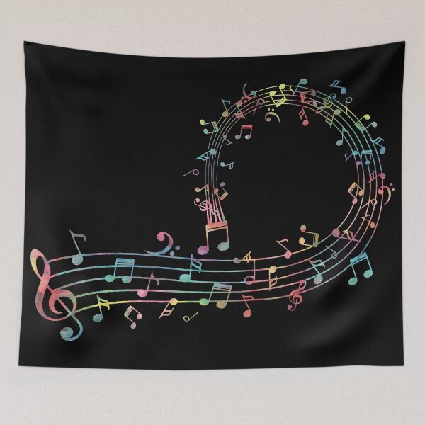 Item preview, Treble Clef And Music Notes On Staff designed and sold by Primroaddesigns.