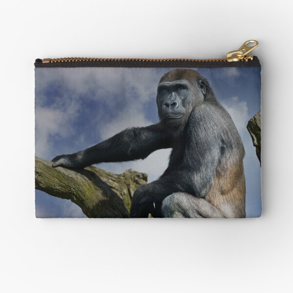 Gorilla On A Tree Zipper Pouch