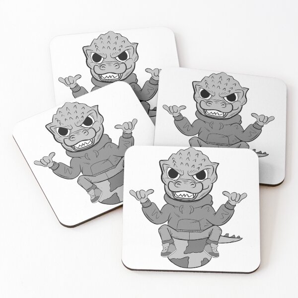 Item preview, Cool Grayscale Dino And Globe designed and sold by bixboxstudio.