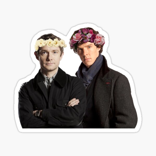 Item preview, BBC Sherlock- Sherlock and John Flower Crowns  designed and sold by carleighslong.