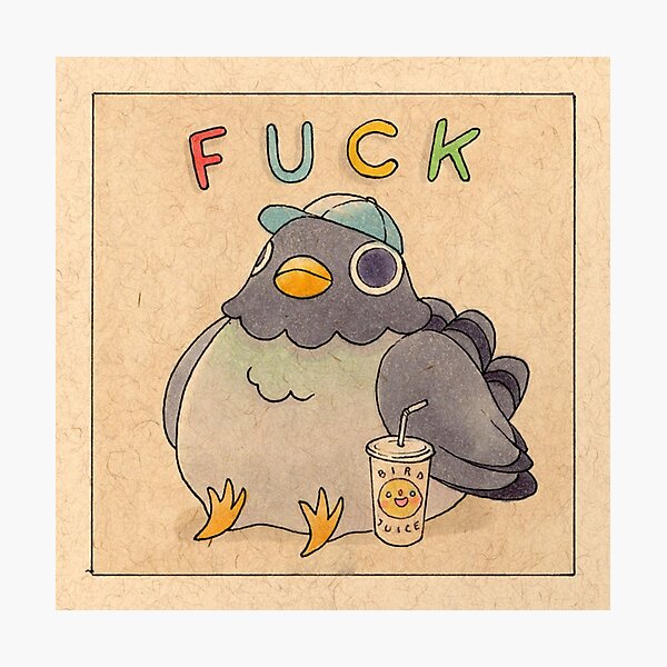 'Fuck' Pigeon 01 Photographic Print