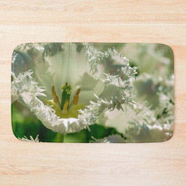 Item preview, Macro shot of bed of white flowers with blurry background image designed and sold by Artsy Boulevard.