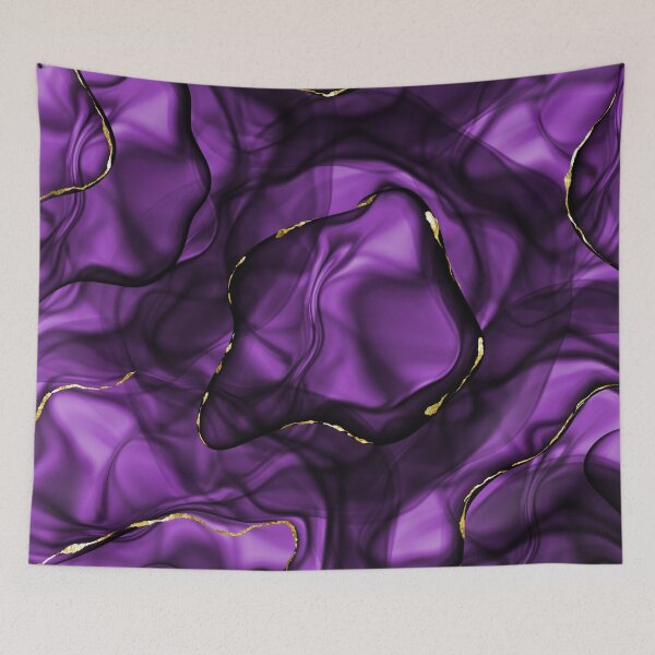 Item preview, Abstract Purple and Gold Ink Art designed and sold by WOW TeesAndThings.