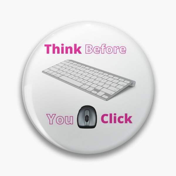 Item preview, Think Before You Click Pink And White T-Shirts And Clothing's designed and sold by bfadul.
