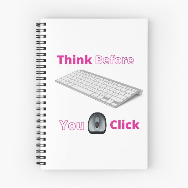 Item preview, Think Before You Click Pink And White T-Shirts And Clothing's designed and sold by bfadul.