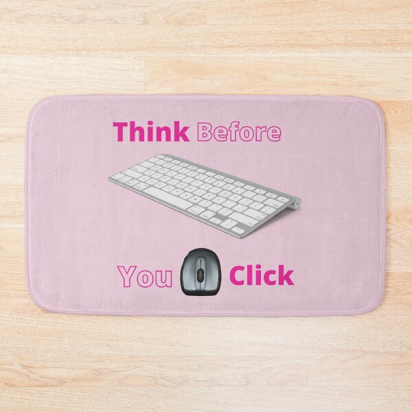 Item preview, Think Before You Click Pink And White T-Shirts And Clothing's designed and sold by bfadul.