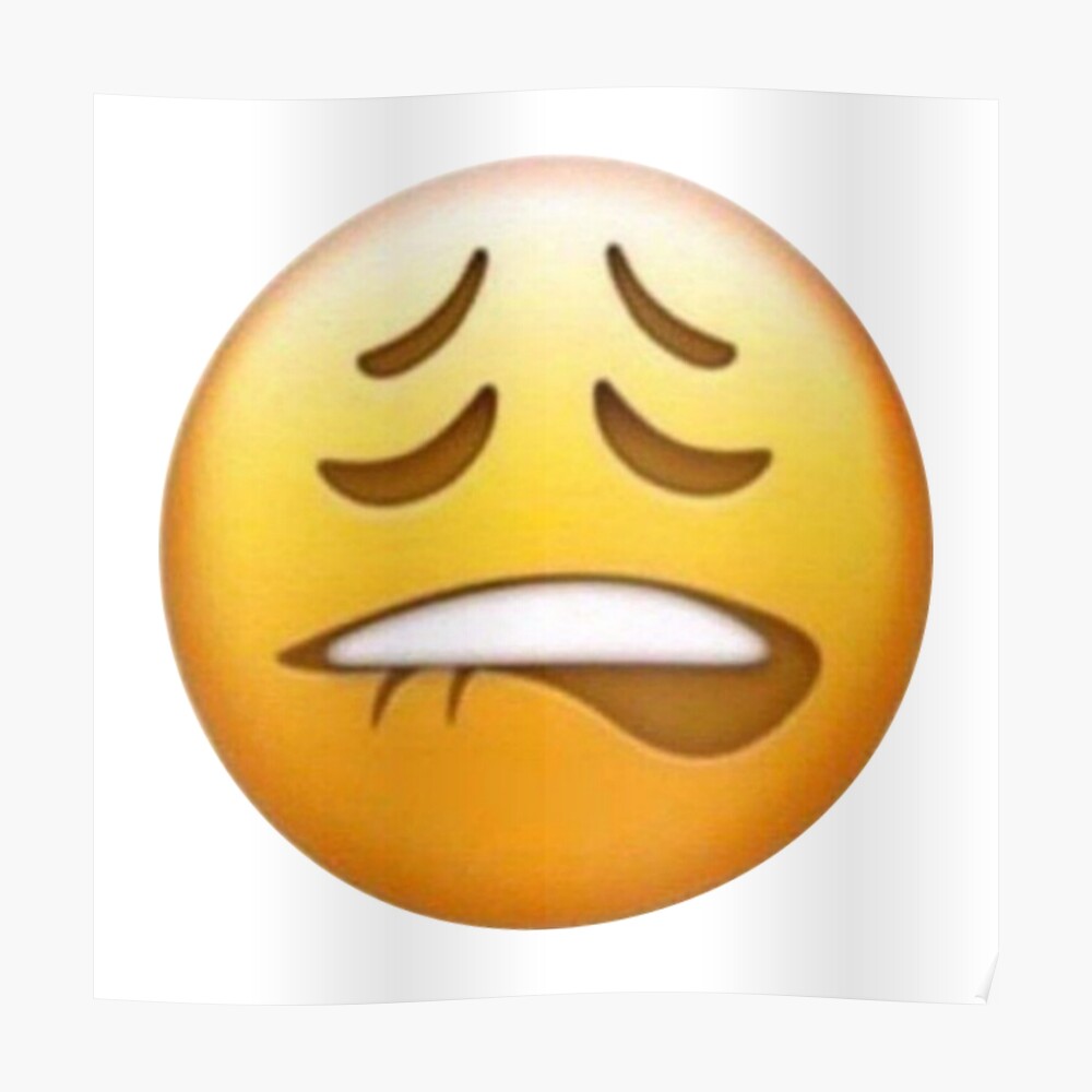 Emoji Qui Se Mord La Levre lip bite emoji " Sticker for Sale by gingerrrrr67 | Redbubble