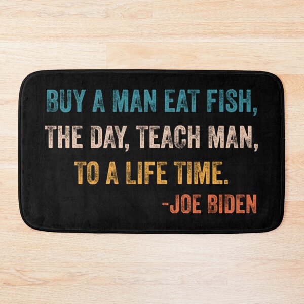 Item preview, Buy a man eat fish the day teach man to a life time retro vintage designed and sold by SpicerPatty.