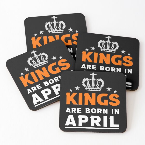 Item preview, Kings are born in April Dark - Funny  designed and sold by Sagar Karki.