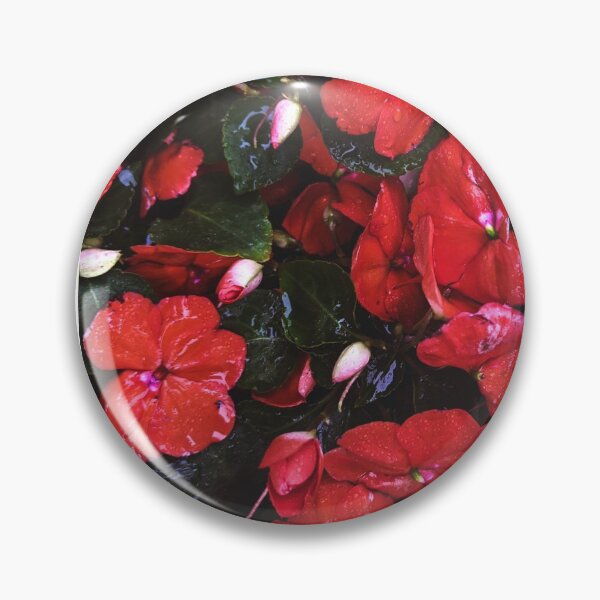 Artikelvorschau, Blumen Rot Impatiens Blumennatur Romantisch entworfen und verkauft von Wizardofpizza.