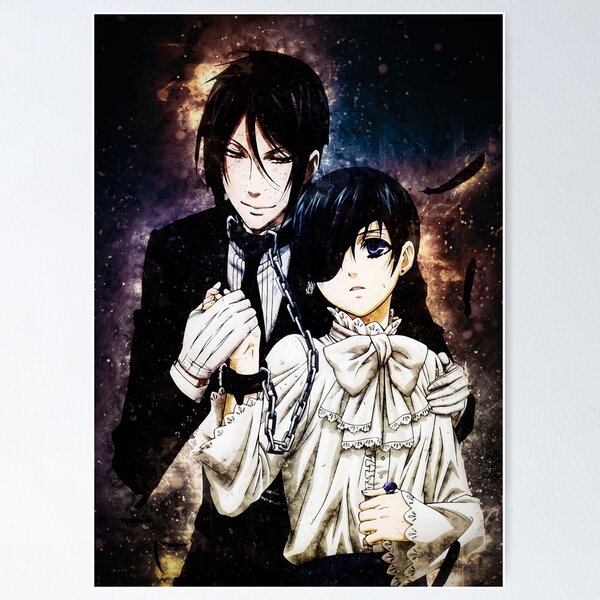 Black Butler Manga - Sebastian and Ciel vs Grell Art Wall Poster