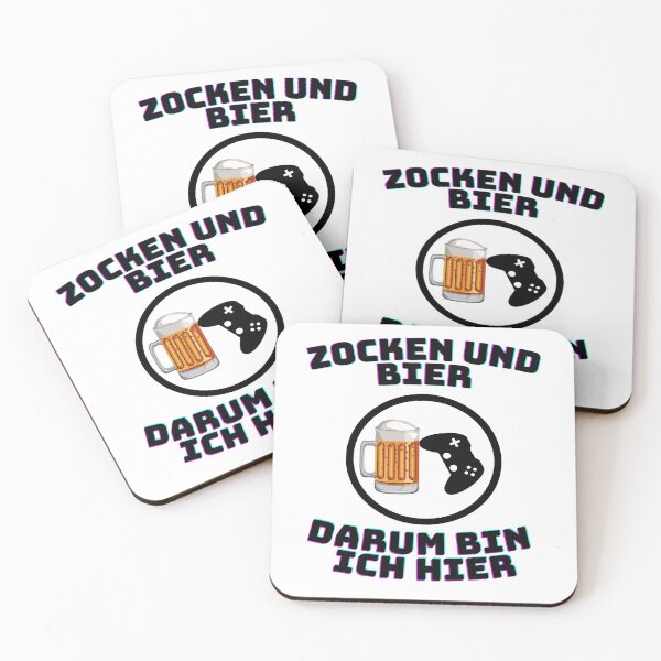 Artikelvorschau, Zocken und Bier darum bin ich hier gaming feiern entworfen und verkauft von DerEmmat.