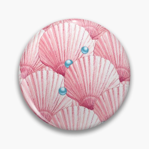 Item preview, Seashells Pearl Treasure - Pink + Aqua Blue designed and sold by L Diane Johnson.