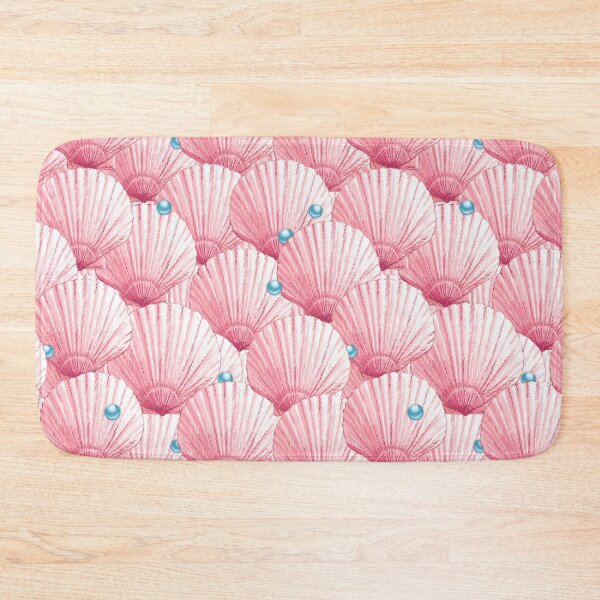 Item preview, Seashells Pearl Treasure - Pink + Aqua Blue designed and sold by L Diane Johnson.