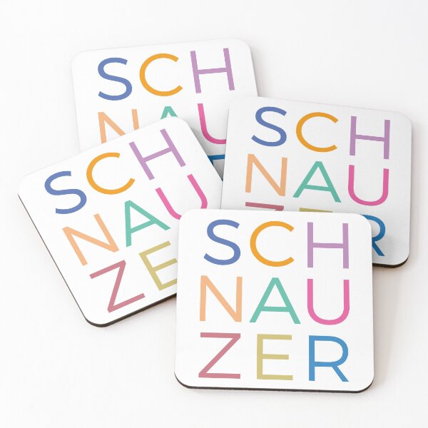 Item preview, Multicoloured graphic schnauzer letters designed and sold by Buzby Bluebeard.