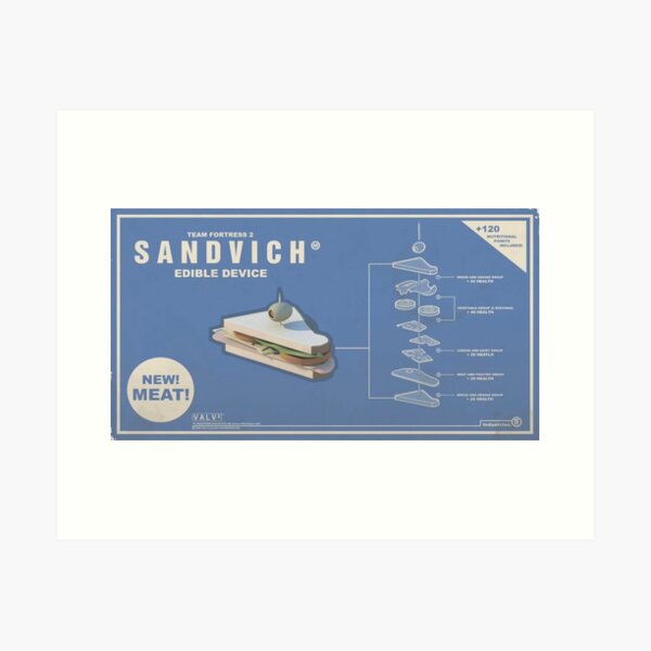 Team Fortress 2 Sandvich Poster Kunstdruck