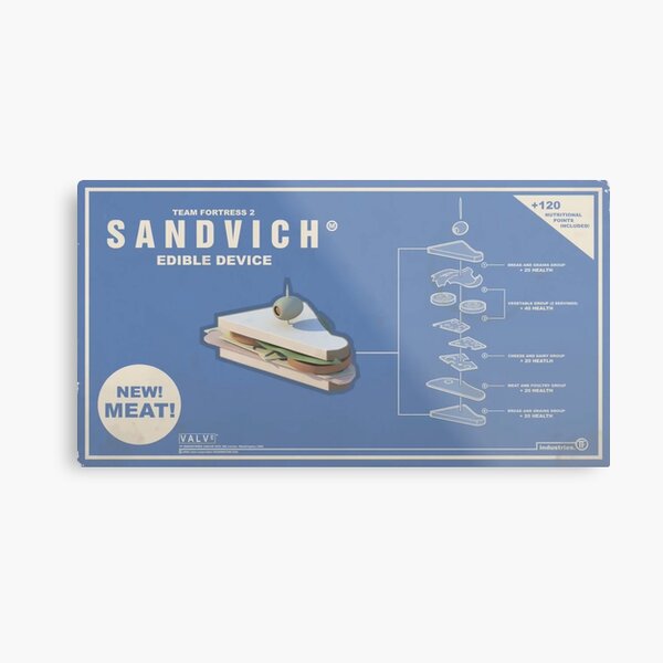 Team Fortress 2 Sandvich Poster Metal Print