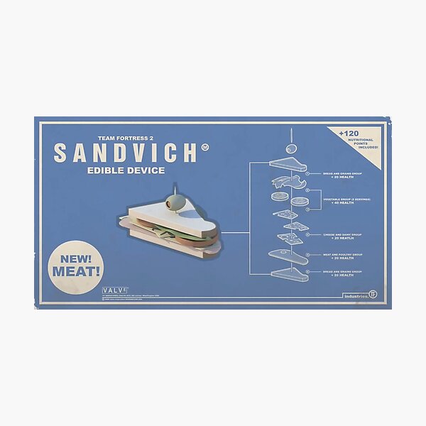 Team Fortress 2 Sandvich Poster Photographic Print