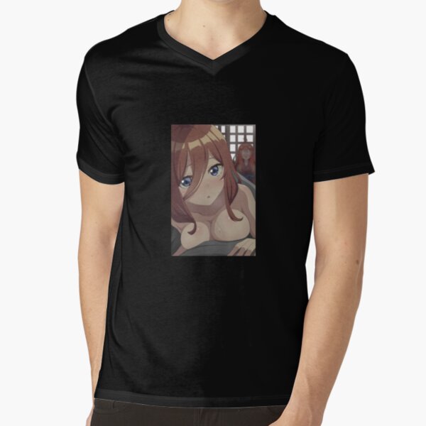 5-toubun no Hanayome Miku Nakano Full Color T-Shirt Black Tee BT0093