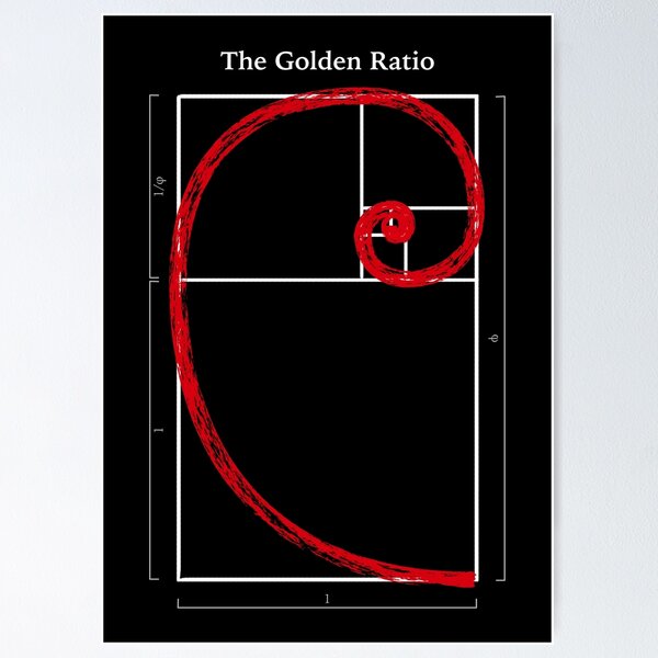 Item preview, La proporción áurea - Espiral de Fibonacci designed and sold by Happy Puppy Print On Demand.