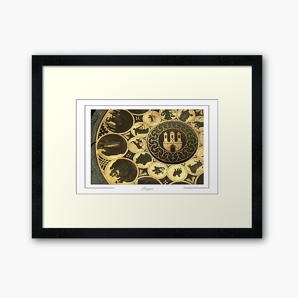 Prague Czech Republic Astrological clock on the Old Town Hall. (Starometska Radnice) Framed Art Print