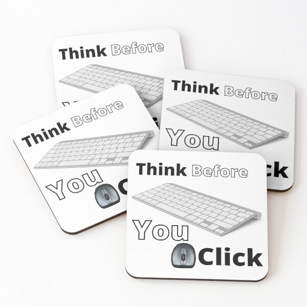 Item preview, Think Before You Click Black And White T-Shirts And Posters designed and sold by bfadul.