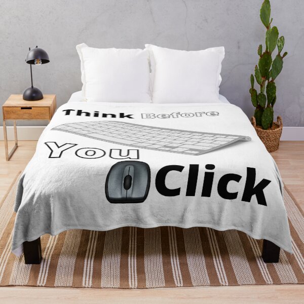 Item preview, Think Before You Click Black And White T-Shirts And Posters designed and sold by bfadul.