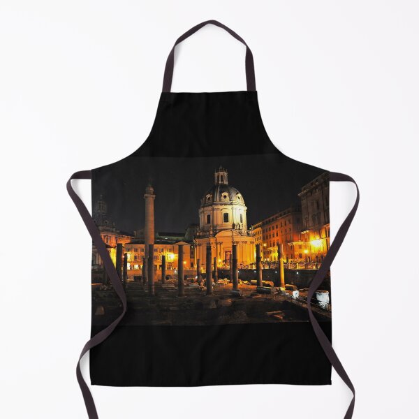 Item preview, Rome Forum and Church Ruins At Night Metal Print designed and sold by GabryNY.