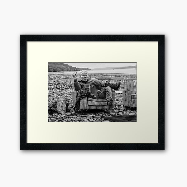 anthony relax at seafront Framed Art Print