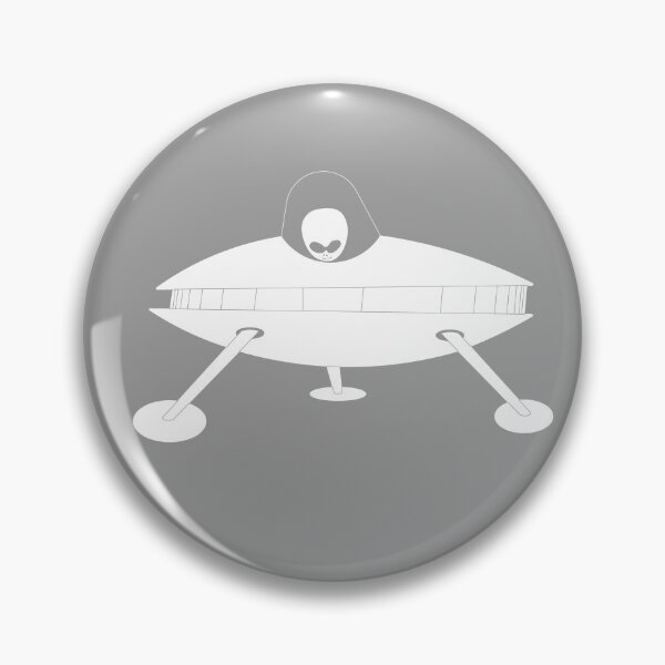 Item preview, Landing Ufo White on Grey designed and sold by PK-inK.