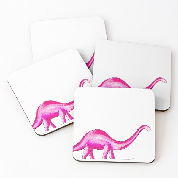 Item preview, Pink Diplodocus Dinosaur Watercolour Print for Kids designed and sold by Maddy Bennett.