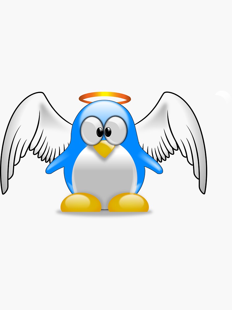 &ldquo;angel penguin&rdquo; Sticker by bettymckie | Redbubble