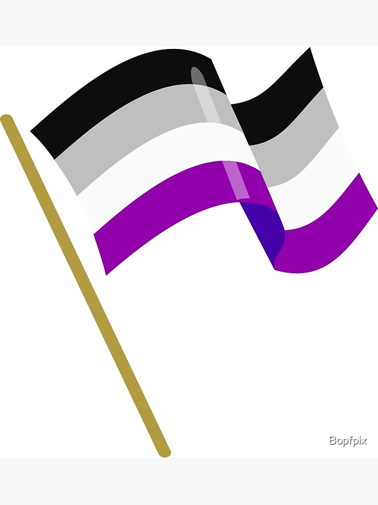 Asexual Pride Flag Waving Asexual Ace Poster By Bopfpix Redbubble 7550