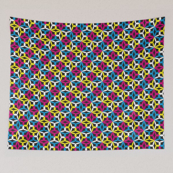 Item preview, Geometric Flower Petal Pattern (CMYK Colour) designed and sold by John Uttley.