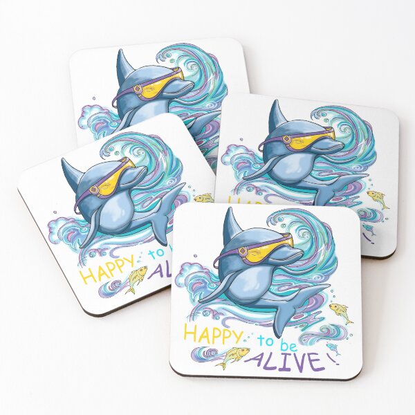 Item preview, Dolphin - Happy to be alive! Design designed and sold by Marleen Paddy Visser.