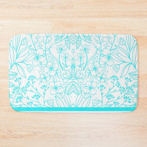 Item preview, Artsy shades of blue flowers on black background designed and sold by Chantelle  Spies.