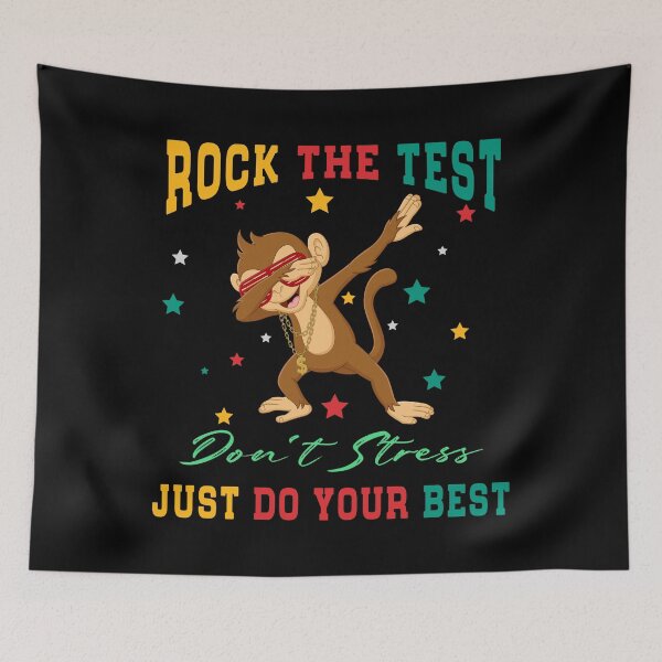 Item preview, Rock The Test Don't Stress Just Do Your Best, Monkey Babbing designed and sold by Mode Tees.